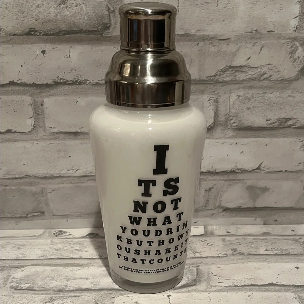 White eye test glass cocktail shaker glass Bottle liquor alcohol protein matcha